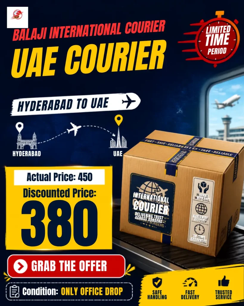 Hyderabad to Dubai Courier Service